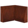 vidaXL Retaining Wall 50 x 50 x 50 cm Weathering Steel Rusty