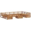 vidaXL Outdoor Sofa Set 10 pcs Natural Solid Acacia Wood