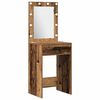 vidaXL Dressing Table Set with Drawer 2 pcs Old Wood Engineered Wood
