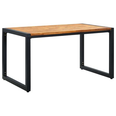 vidaXL Garden Table with U-shaped Legs 140x80x75 cm Solid Acacia Wood
