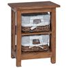 vidaXL Side Table Brown 38 x 28 x 50 cm Solid Mahogany wood