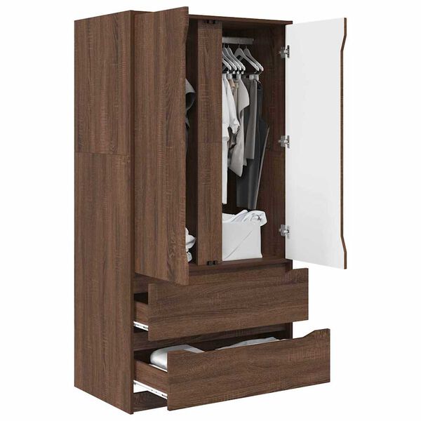 vidaXL Bathroom Cabinet Brown Oak 79.5 x 49 x 156 cm Engineered Wood