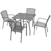 vidaXL 5 Piece Outdoor Dining Set Steel Anthracite
