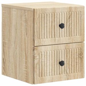 vidaXL Wall-Mounted Bedside Cabinet Sonoma Oak 33 x 34.5 x 40 cm