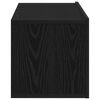 vidaXL TV Cabinet Black Oak 100 x 30 x 30 cm Engineered Wood