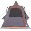 vidaXL Teepee Tent with Roof Grey and Orange 545 x 450 x 295 cm
