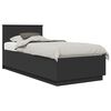 vidaXL Bed Frame with Headboard Black 70 x 190 cm Engineered Wood