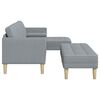 vidaXL Sofa Set 2 pcs Light Grey 173 x 131 x 67 cm Fabric