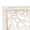 vidaXL Hand carved 3-Panel Room Divider White 120x165 cm Solid Mango Wood