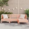 vidaXL Garden Sofa 3-Seater with Footstool Solid Wood Douglas