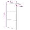 vidaXL Walk-in Shower Wall Silver 115x195 cm Clear ESG Glass