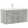 vidaXL Bathroom Sink Cabinet with Built-in Basin&Faucet Concrete Grey