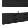 vidaXL Wall-Mounted Coat Rack with Shelf Black Oak 90 x 15 x 36 cm