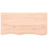 vidaXL Bathroom Countertop 100x50x(2-6) cm Untreated Solid Wood