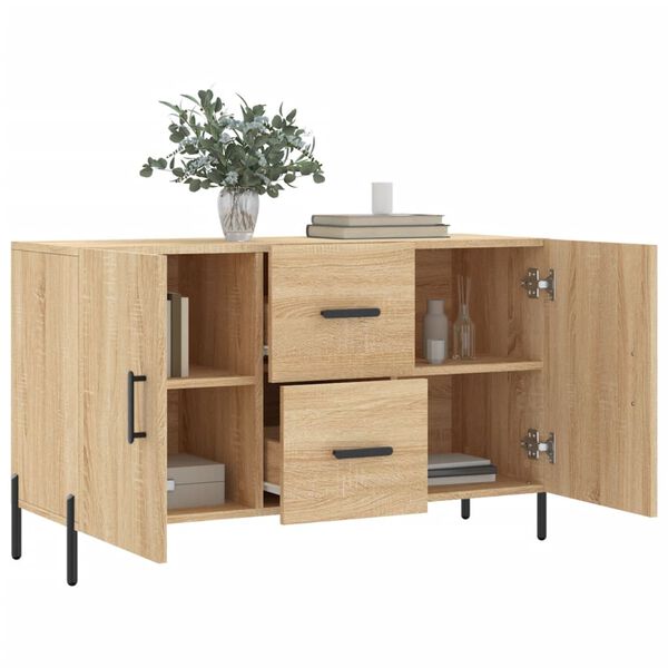 vidaXL Sideboard Sonoma Oak 100x36x60 cm Engineered Wood