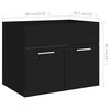 vidaXL 2 Piece Bathroom Furniture Set Black Engineered Wood