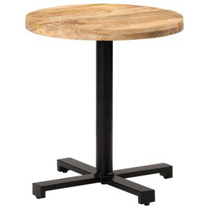 vidaXL Bistro Table Round &Oslash;70x75 cm Rough Mango Wood