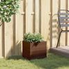 vidaXL Garden Planter Brown 36x30x32 cm Poly Rattan