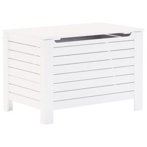 vidaXL Storage Box with Lid RANA White 80x49x54 cm Solid Wood Pine
