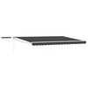 vidaXL Electric Retractable Awning Anthracite and White 4.5 x 3 m