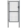 vidaXL Mesh Garden Gate Galvanised Steel 100x175 cm Grey