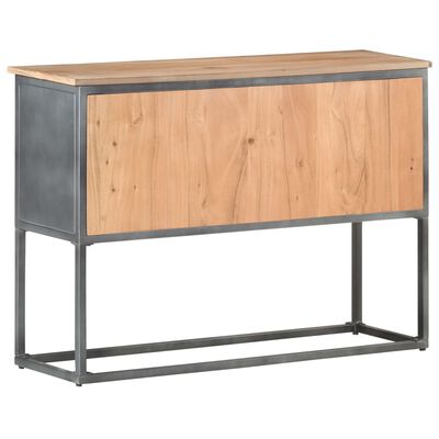 vidaXL Sideboard Grey 100x30x70 cm Solid Acacia Wood