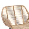 vidaXL Bar Chair 2 pcs Natural 55 x 52 x 92 cm Rattan and Iron