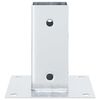 vidaXL Post Bases Square 4 pcs Silver 71x71 mm Galvanised Steel