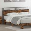 vidaXL Storage Headboard with Shelf Smoked oak 180 cm Engineered wood