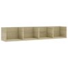 vidaXL CD Wall Shelf Sonoma Oak 100x18x18 cm Engineered Wood