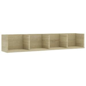 vidaXL CD Wall Shelf Sonoma Oak 100x18x18 cm Engineered Wood
