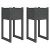 vidaXL Planters 2 pcs Grey 40x40x81 cm Solid Wood Pine