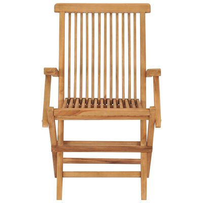 vidaXL Folding Garden Chairs 3 pcs Solid Teak Wood