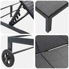 vidaXL Sunbed Reclining 1-person Black 206 x 115 x 75 cm Poly Rattan