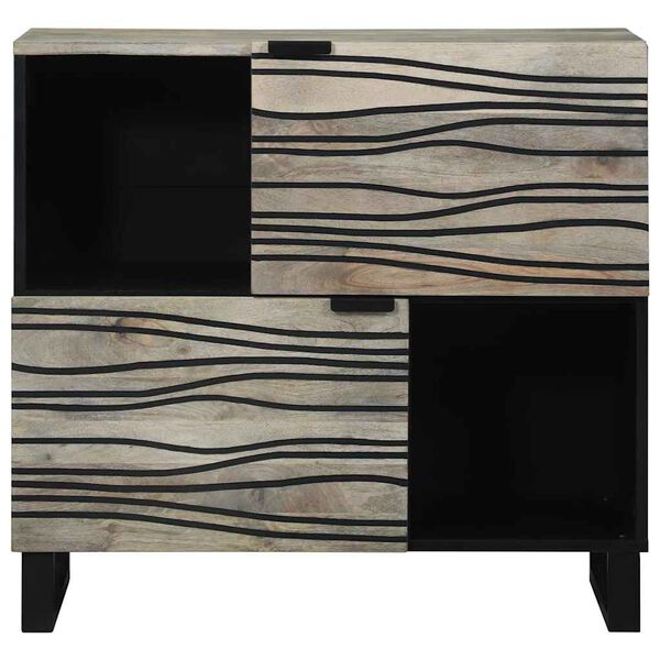 vidaXL Sideboard White 80 x 33 x 75 cm Solid mango wood