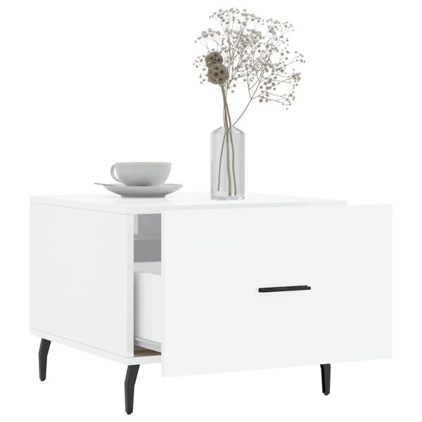 vidaXL Coffee Table High Gloss White 50x50x40 cm Engineered Wood