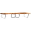 vidaXL Basin Shelf Wall Mounted Steel and Solid Wood Acacia