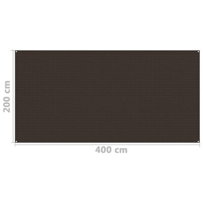 vidaXL Tent Carpet 200x400 cm Brown