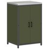 vidaXL Kitchen Storage Set with Shelf Other 3 pcs Olive Green Steel