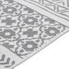 vidaXL Rug Grey and White 80x150 cm Cotton