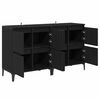 vidaXL Sideboards 2 pcs Black Oak 60 x 35 x 70 cm Engineered Wood