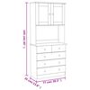 vidaXL Highboard ALTA White 77x35x165 cm Solid Wood Pine