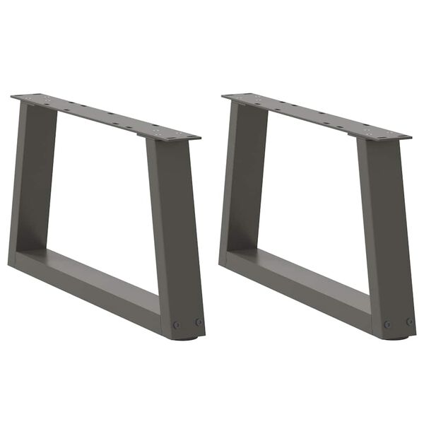 vidaXL Coffee Table Legs V-Shape 2 pcs Anthracite 50x(30-31.3) cm Steel