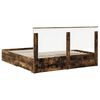 vidaXL Bed Frame with Drawer Smoked Oak 200 x 200 cm Engineered Wood
