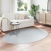 vidaXL Area Rugs Oval HUARTE Grey 140 x 200 cm 100% Polyester