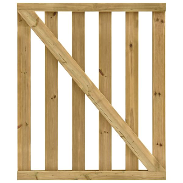 vidaXL Garden Slats Gate Impregnated Pinewood 100x120 cm