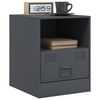 vidaXL Bedside Cabinet Anthracite 34.5x39x44 cm Steel