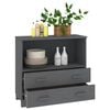vidaXL Sideboard HAMAR Dark Grey 85x35x80 cm Solid Wood Pine