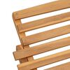 vidaXL Sun Lounger Folding Brown 198 x 55 x 58.5 cm Solid Teak Wood