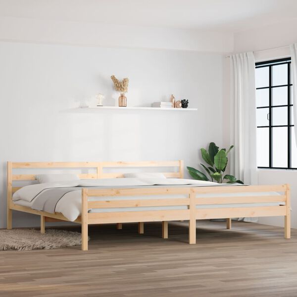 vidaXL Bed Frame without Mattress Solid Wood 200x200 cm